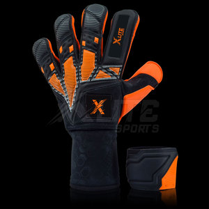 Gants d'entraînement en cuir respirant antidérapants à doigts complets avec sangle de poignet réglable pour la maîtrise du gardien de but - Product Image 2