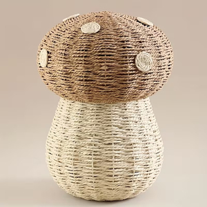 Cesta de Almacenamiento de Seagrass Tejida a Mano de Alta Calidad con Tapa, Elegante Cesta para Juguetes de Niños, Decoración para el Hogar - Product Image 1