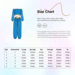 Conjunto de 2 piezas de top y pantalones para danza del vientre para niñas de 6 a 16 años, para clases de danza del vientre, actuaciones en escenario y fiestas temáticas. - Product Image 6