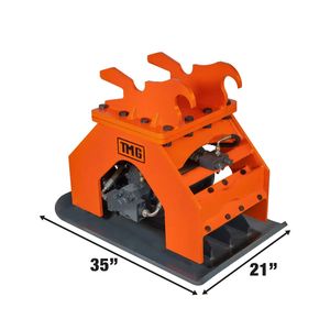 Compacteur de plaques hydraulique TMG ECP41, 11 000 lb, pour excavatrices de 4 à 7 tonnes, capacité compacte de 39 pouces, moteur Honda, nouveau, essence - Product Image 4