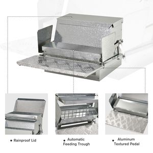 Mangiatoia Automatica per Polli con Capacità di 25 Libbre, Design Resistente alle Intemperie con Struttura in Acciaio Zincato e Alluminio - Product Image 5