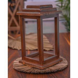 Farol de Madera Antiguo Ecológico Personalizable, Portavelas para Decoración de Eventos de Ramadán, Eid, Navidad, con un Cálido Brillo Ambiental - Product Image 6