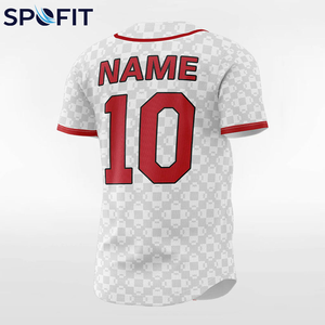 Camiseta de Béisbol Personalizada con Botones Completos y Servicio OEM, Diseño de Logotipo con Nombre y Número del Equipo Personalizados, Camiseta de Béisbol Juvenil Sublimada - Product Image 4
