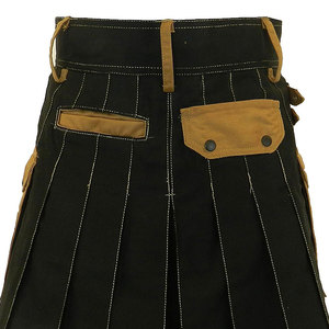 Kilt écossais pour homme, bicolore noir et kaki, de luxe, utilitaire, moderne et traditionnel, vente en gros d'usine 2026 - Product Image 6