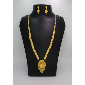Indian <b>Antique</b> Jewelry <b>Gold</b> Plated Trendy Pure Brass Indian Bridal Wedding Wear Jewelry High Quality Necklace Set - Product Image 5