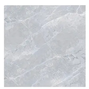 Вьетнамская Новая высококачественная коллекционная глазурованная полированная фарфоровая плитка для пола светло-серого цвета 600x600 мраморная плитка
