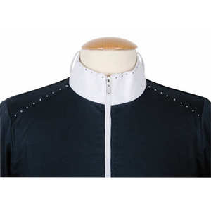 2024 New Equestrian Women's Horse Competition Shirts Horse Riding Show Clothing Spandex/Polyester Embroidered Logo - Product Image 2
