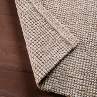 Tapis de salon extérieur rectangulaire épais en jute naturelle, tressé de manière complexe, réversible, taille personnalisée, fait main, durable