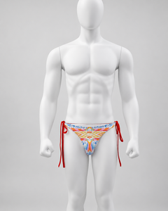 ODM OEM Manufacturer <b>Mens</b> Front Print <b>Swim</b> <b>Briefs</b> 1 Piece Anti-UV Eco-Friendly Spandex/Polyester Waist Logo Swimwear - Product Image 1