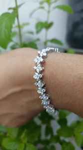 Luxury Round Brilliant Moissanite <b>Bracelet</b> GRA Certified Solid Gold <b>White</b> Fine Jewelry For Women Unique Style Jewelry - Product Image 2