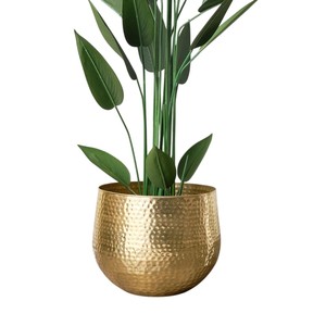 Maceta de Metal Plateado Pulido Hecha a Mano, Moderna, Decorativa para Interiores y Exteriores, Macetas para Plantas, Mejor Precio - Product Image 2