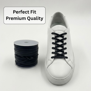 Genuine <b>Leather</b> Flat Shoe Laces 7mm Width Premium Durable Flexible Strong Replacement Laces for Boots Sneakers Casual Footwear - Product Image 5