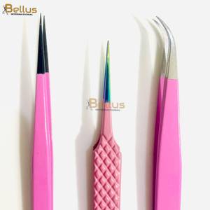 แหนบต่อขนตาปลายเรียวรูปตัวแอล 45 ชิ้น ยี่ห้อ Bellus International Professional รุ่น Smooth Fiber Tip หลายสี ทำจากสแตนเลส - Product Image 5