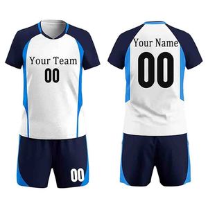High Customizable Men's Volleyball Jersey Shorts <b>Set</b> 100% Polyester Digital Print Breathable Fabric Elastic Waist Personalized - Product Image 5