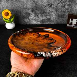 Bandeja de Resina para Joyas con Madera de Burl – Plato de Vanidad Hecho a Mano, Soporte para Anillos, Cuenco Decorativo de Resina, Decoración Única de Madera y Resina - Product Image 5