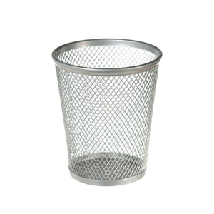 Cubo de basura de diseño elegante, de metal dorado, redondo, de malla, de acero inoxidable, para reciclaje, para el hogar, la oficina, el dormitorio y la cocina. - Product Image 2