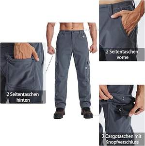 กางเกงล่าสัตว์ลายพรางบุขนแกะคุณภาพสูงสำหรับผู้ชาย กันลม กันน้ำ กางเกงยุทธวิธีแบบซอฟต์เชลล์ - Product Image 2