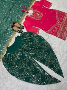 Eid Ramzan spécial Salwar Kameez prêt à l'emploi, costume pakistanais personnalisable avec pantalon de style Dhoti, tenue traditionnelle indienne pour femmes - Product Image 3