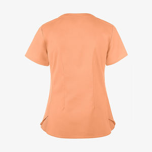 Oferta Especial: Blusa Médica de Moda Personalizada para Mujer, Cuello en V, Manga Corta, Múltiples Bolsillos, Alta Calidad, para Uso Hospitalario - Product Image 4