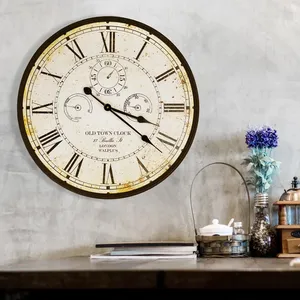 Zahid Exports Rustic Metal Southwestern Design Round <b>Wall</b> <b>Clock</b> with Roman Numerals and <b>Vintage</b> Design for Home Decor - Product Image 1