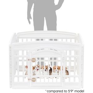 Recinto per Cani a 4 Pannelli da 24 Pollici con Porta 35 X 35 X 24, Box per Cuccioli, Recinzione per Animali Domestici da Interno per Cuccioli/Cani di Piccola Taglia - Product Image 1