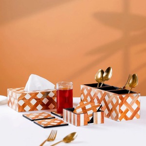 Ensemble de boîtes à mouchoirs en marbre tendance, luxe, rectangulaires, décoratives, modernes, pour la maison. - Product Image 6