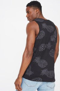 Camiseta sin mangas para hombre con estampado de mármol negro, logo de Nueva York, estilo urbano, cuello redondo, poliéster transpirable - Product Image 6