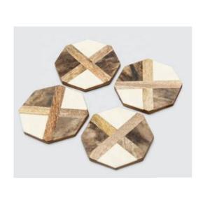 Gran oferta, posavasos de mesa de comedor Hexagonal con incrustaciones de hueso moderno, 4 posavasos de cocina con protección contra el calor para té, vidrio, bebida, cocina, comedor - Product Image 3
