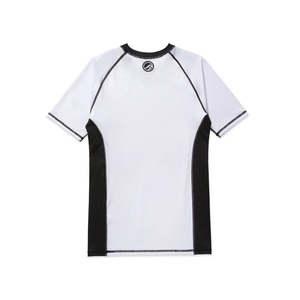OEM Soft Fabric Custom Logo Short Sleeve Breathable Quick Dry Eco-Friendly <b>Compression</b> Unisex Adult BJJ Rash Guard - Product Image 4