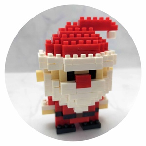 Miniature <b>Plastic</b> DIY Santa Claus Building <b>Block</b> Kit for Christmas Decoration - Product Image 1