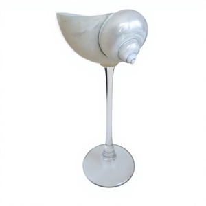 Verre à vin de coquillage du Vietnam tasses de coquille de conque avec verre à vin de coquillage d'élégance côtière pour les célébrations de fête élégantes en vrac - Product Image 1