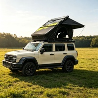 Tente de toit triangulaire légère à coque rigide avec design pliable pour SUV, Jeep, camion et aventures en plein air