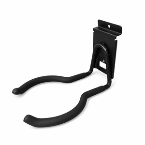 Crochets et rails multifonctionnels à fixer au mur, support utilitaire pour outils, organisateur de rangement d'équipements, couleur noire GAPHKS005 - Product Image 1