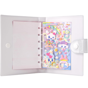 Tamagotchi Tamamori Puffy Sticker <b>Notebook</b> <b>Set</b> with Ribbon Star Pattern Soft Includes Stickers Protective Paper Cute Design - Product Image 5