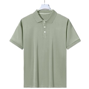 Polo de tennis/golf pour homme en gros, couleur unie, en spandex, uniforme personnalisé brodé, coupe ajustée - Product Image 5