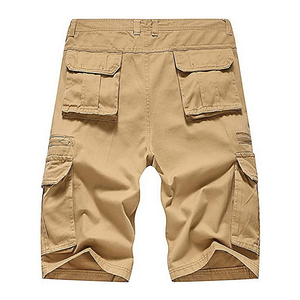 Shorts cargo mi-longs pour hommes, écologiques, 100% coton, imperméables, multi-poches, respirants, style streetwear, camouflage, vente en gros - Product Image 3