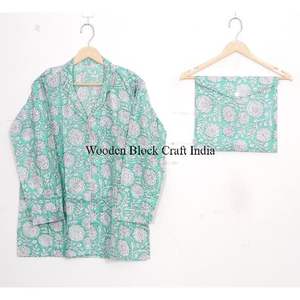 ชุดนอนผ้าฝ้ายแท้พิมพ์ลายดอกไม้สำหรับผู้หญิง ดีไซน์หรูหรา ระบายอากาศได้ดี เหมาะสำหรับเพื่อนเจ้าสาว ใส่เล่นน้ำ ใส่พักผ่อนช่วงวันหยุด - Product Image 3