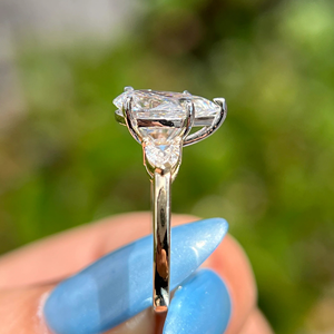 One Stone Pear Cut Lab-Grown Diamond Engagement Wedding <b>Ring</b> 2.20Carat Yellow <b>Gold</b> <b>14k</b> Party Gift Jewelry - Product Image 4