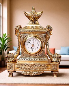 Horloge de table vintage style antique fabriquée à la main horloge de bureau carrée mouvement à quartz décoration de maison unique article cadeau pour étagère - Product Image 1