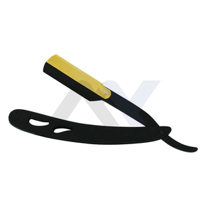 Professional Barber Straight Razor Stainless Steel Replaceable Blade <b>Swing</b> Lock Razor with Custom Color Steel Handle Straight - Product Image 1