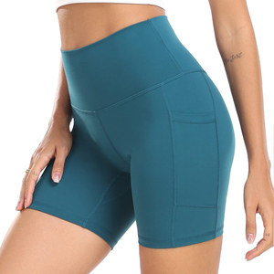 ชุดโยคะขาสั้นพร้อมผ้าสไปเด็กซ์ยืดหยุ่นสำหรับผู้หญิง - Product Image 1