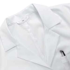 Uniformes Médicos de Tela Tejida Blanca Ecológica para Doctores y Enfermeras, Uso Hospitalario, Logotipo Personalizado, Unisex, Pakistán, 0% de Aranceles - Product Image 4
