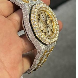 Reloj Unisex con Incrustaciones de Moissanita, con Fecha Automática, Diamantes Incoloros de Alta Calidad, Precio de Mayoreo, Superventas - Product Image 3