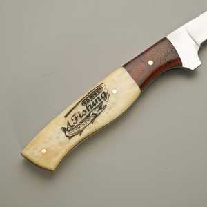 Custom Hand-Forged Stainless Steel 3. PCS Fillet <b>Knife</b> <b>Set</b> | Custom Bone Handle Hunting <b>Knife</b> with Brass Pins & Leather Cover - Product Image 5