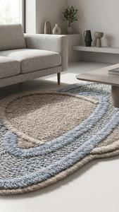 Tapis antidérapant en laine à motifs géométriques, tufté à la main, pour la chambre des enfants, la chambre à coucher, le salon, décoration - Product Image 2