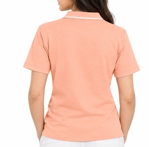 Camiseta Polo Premium para Mujer, Camiseta Polo de Algodón Piqué, Manga Corta, Letra Bordada en la Parte Delantera, Estilo Casual, Tela Piqué, Ropa de Verano - Product Image 2