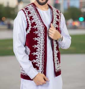 Mens Casual Traditional Afghani Woolen Waistcoat with Breathable Hand Embroidery for Autumn Festive Events Cultural Occasions - Product Image 3