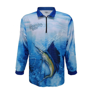 Chemises de pêche en polyester et élasthanne respirantes UPF 50 anti-UV, polos, hauts, séchage rapide, extensibles, légers, vêtements de sport d'extérieur pour hommes - Product Image 1