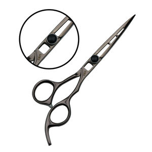 Ciseaux à cheveux élégants de 6 pouces réglables pour droitiers, en acier inoxydable 4Cr13, à bord tranchant, manche moyen, pour salon professionnel - Product Image 4