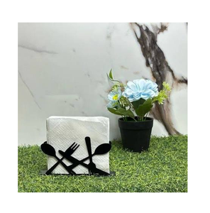 Support de mouchoirs en métal noir, design feuille monstreuse, sur pied, organisateur de comptoir de cuisine, support de mouchoirs en métal, meilleur prix - Product Image 4